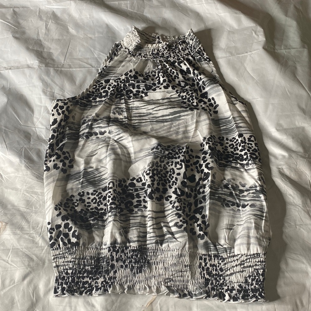 Cato size large Black White Zebra Print sleeveless top